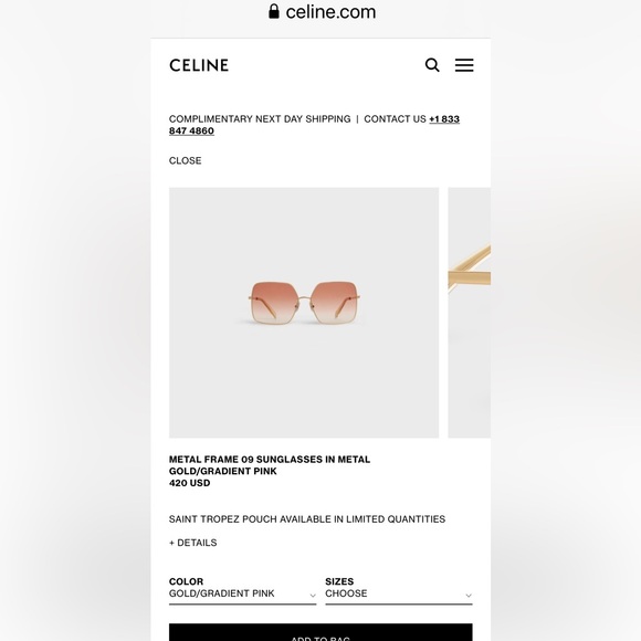 Celine sunglasses great condition - Picture 2 of 6